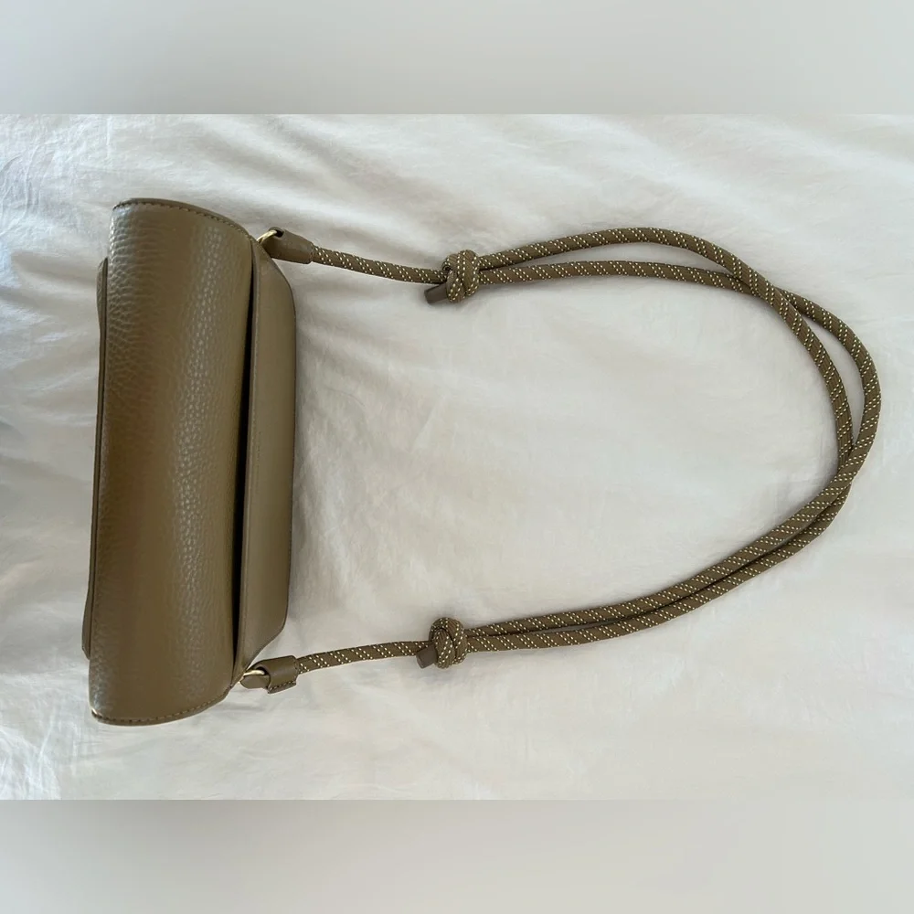Dagne Dover Pebbled Leather Purse in Olive Green - discontinued style - Picture 3 of 13